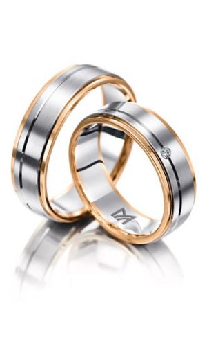 Meister Trauring Gelbgold Platin