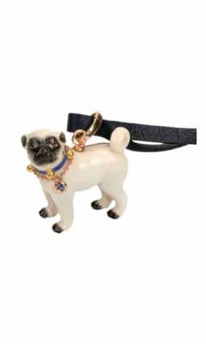 MEISSEN® Mops weiß, Blue Edition
